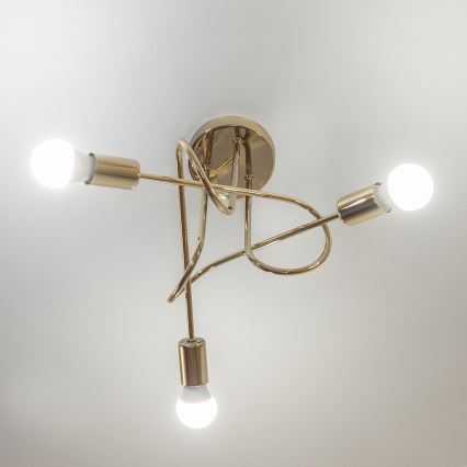 OXFORD felületre szerelt mennyezeti csillár 3xE27/15W/230V arany