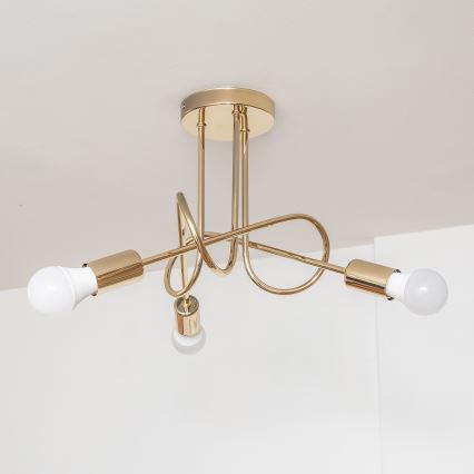 OXFORD felületre szerelt mennyezeti csillár 3xE27/15W/230V arany
