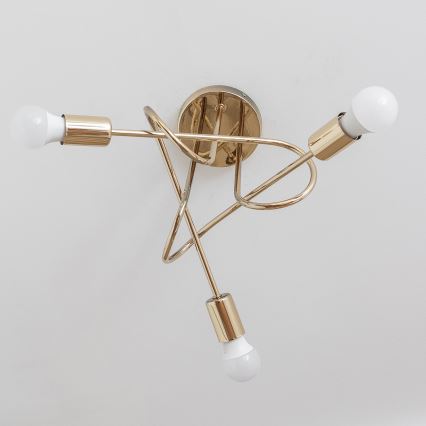 OXFORD felületre szerelt mennyezeti csillár 3xE27/15W/230V arany