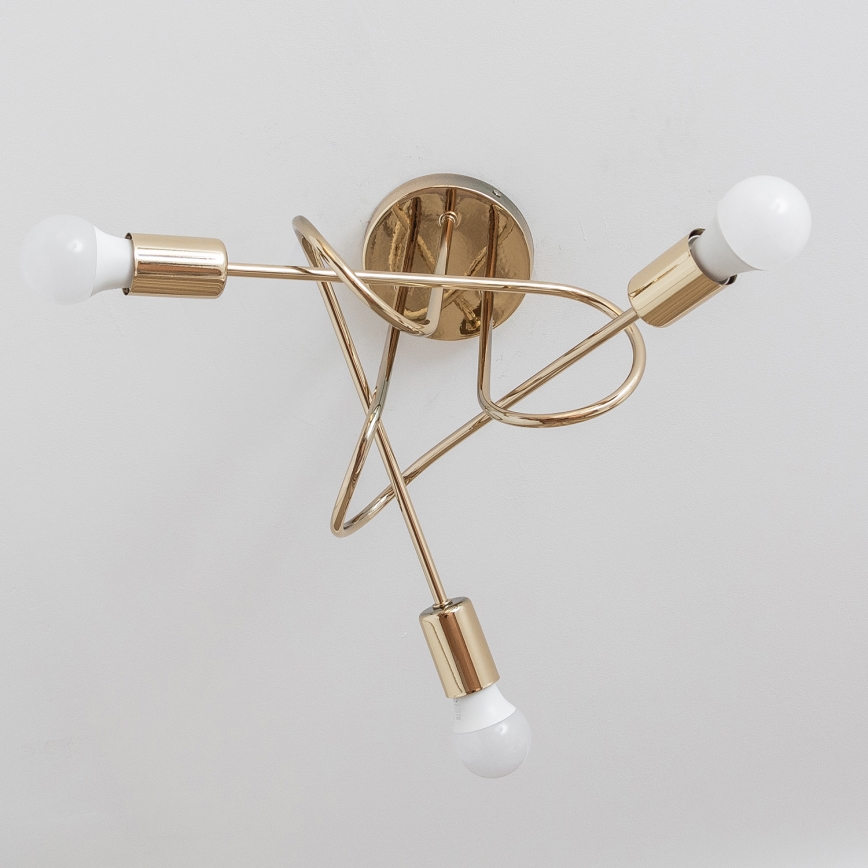 OXFORD felületre szerelt mennyezeti csillár 3xE27/15W/230V arany