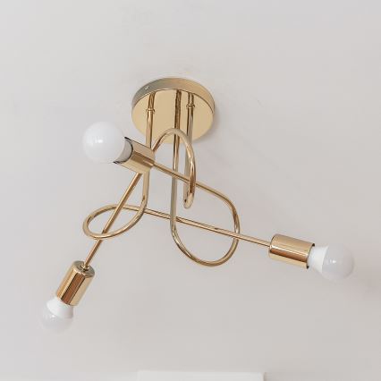 OXFORD felületre szerelt mennyezeti csillár 3xE27/15W/230V arany