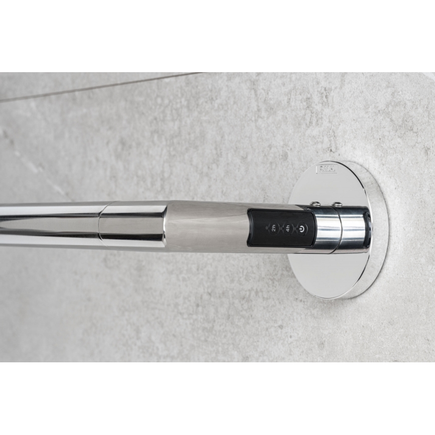 P.M.H. IN1SS-L - Elektromos törölközőszárító INGA 17W/230V 85,9 cm IP44 bal oldali/polírozott rozsdamentes acél