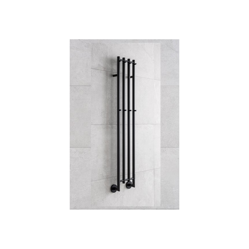 P.M.H. MO1B-R - MONA elektromos törölközőszárító, 93W/230V, 153,3 cm, IP44, fekete