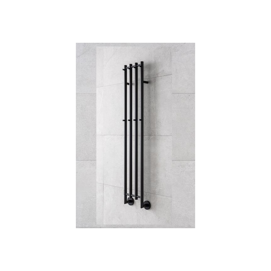 P.M.H. MO1B-RK - Elektromos törölközőszárító MONA 93W/230V 153,3 cm IP44 fekete