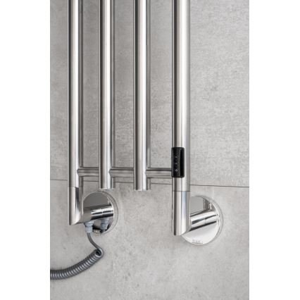 P.M.H. MO1SS-L - Elektromos törölközőszárító MONA, 93 W / 230 V, 153,3 cm, IP44, polírozott rozsdamentes acél