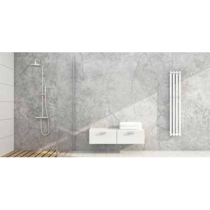 P.M.H. P2W/4 - Fürdőszobai törölközőszárító radiátor PLUTO 406 W 150 cm fehér