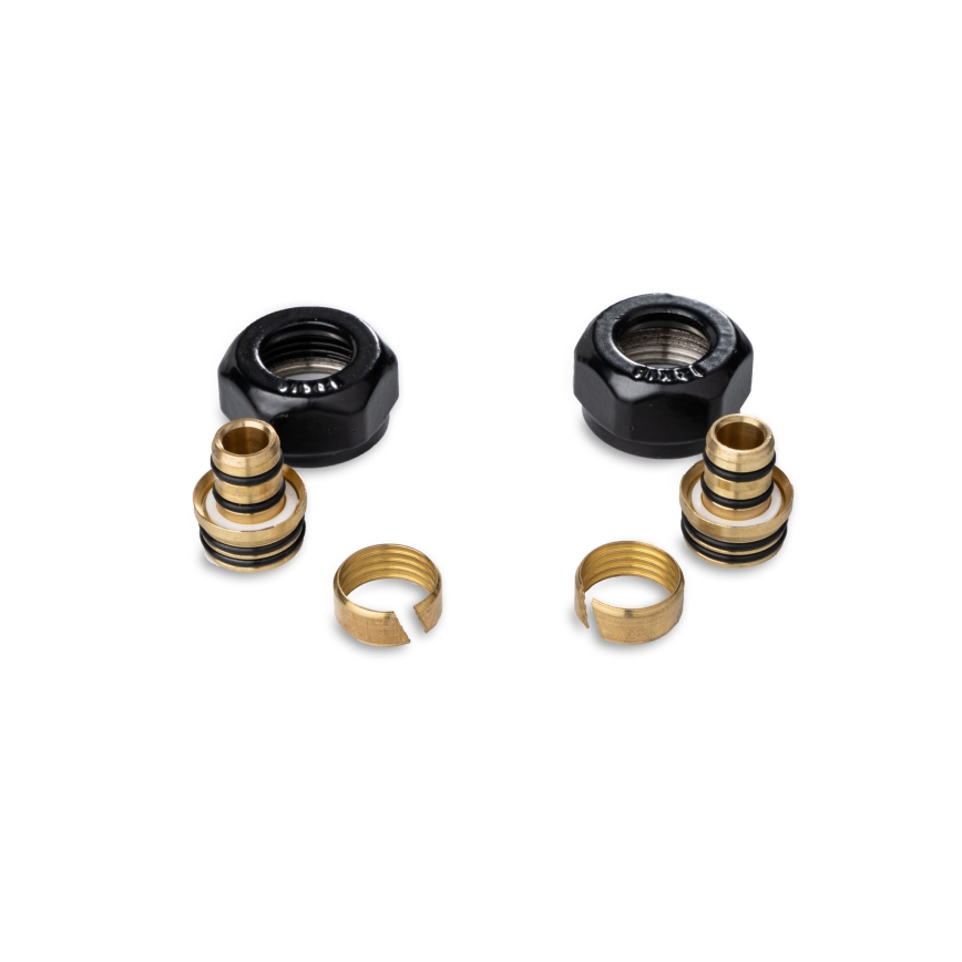 P.M.H. ZZM1624 - Kompressziós csatlakozó UNIKO/TERM/DUO szelepekhez, fekete/Alupex, 16 mm