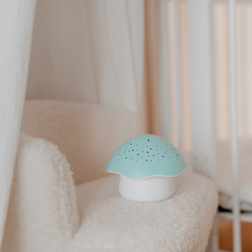 PABOBO - Projektor dallammal STAR MUSHROOM 3xAA kék