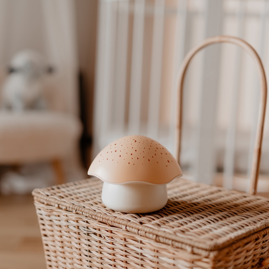 PABOBO - Projektor dallammal STAR MUSHROOM 3xAA lazac rózsaszín