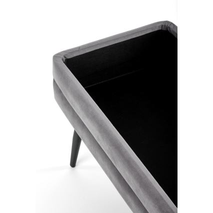 Pad tárolóhellyel VELVA 37x78 cm szürke