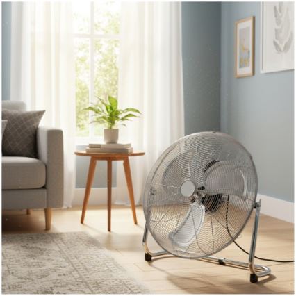 Padlóventilátor VIENTO 200 W/230 V, fényes króm