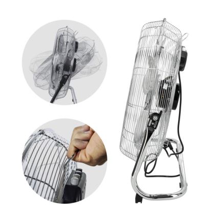 Padlóventilátor VIENTO 200 W/230 V, fényes króm