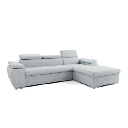 PADUA ággyá alakítható L-alakú, jobb oldali sarokülőgarnitúra tárolóval, szürke
