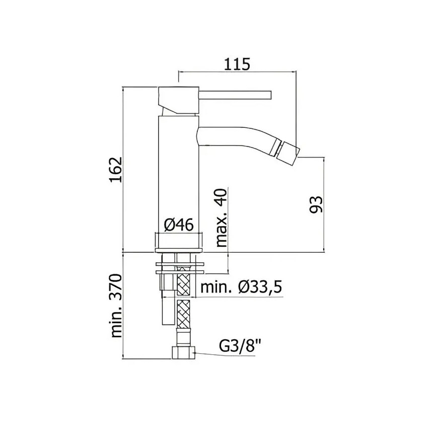 Paffoni - Bidé csaptelep LIGHT fekete