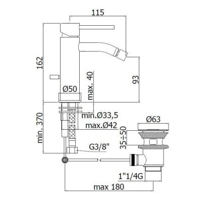 Paffoni - Bidé csaptelep LIGHT fényes króm
