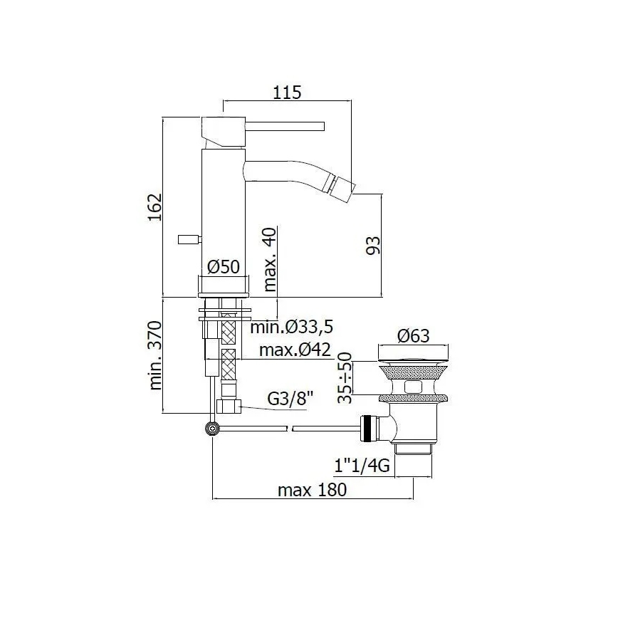 Paffoni - Bidé csaptelep LIGHT fényes króm