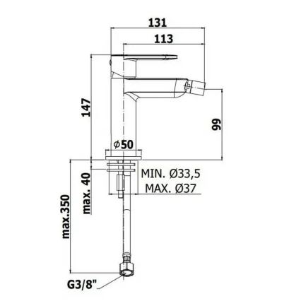 Paffoni - CANDY bidécsaptelep, fényes króm