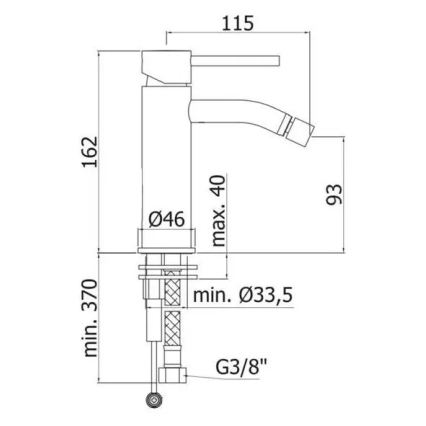 Paffoni - LIGHT bidécsaptelep rozsdamentes acél