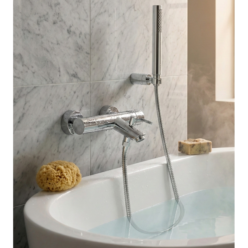 Paffoni - LIGHT fürdőkád-csaptelep készlet, fényes króm