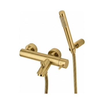 Paffoni - LIGHT kádszett csapteleppel, szálcsiszolt arany