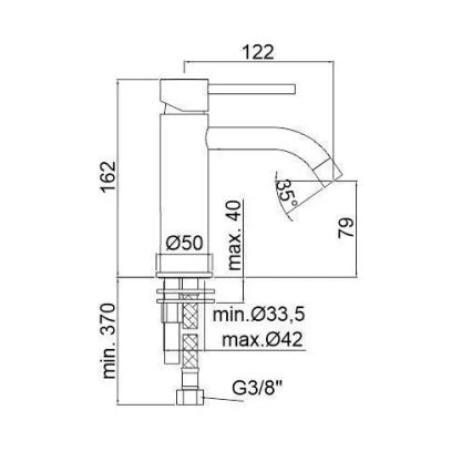Paffoni - LIGHT mosdócsaptelep fekete