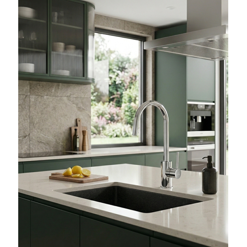 Paffoni - LIGHT mosogató csaptelep 36,3 cm fényes króm