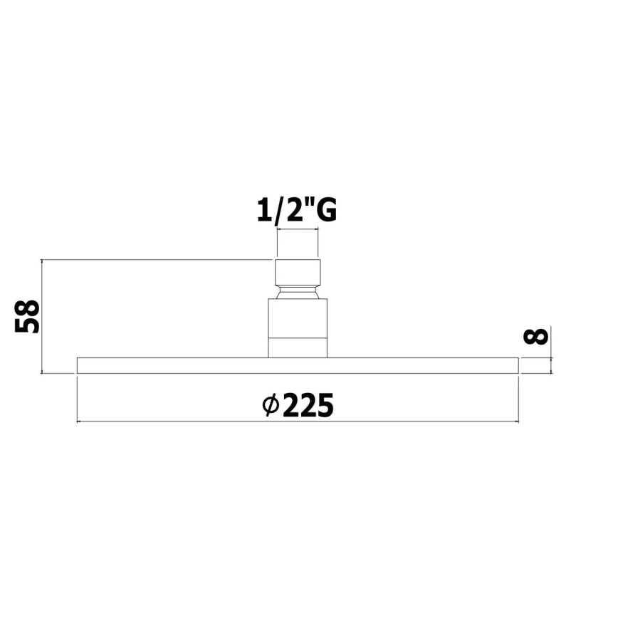 Paffoni - MASTER zuhanyfej, átmérő 22,5 cm, fekete