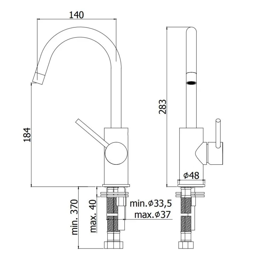 Paffoni - mosdó csaptelep LIGHT fekete