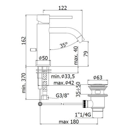Paffoni - mosdócsaptelep LIGHT + leeresztő, fehér