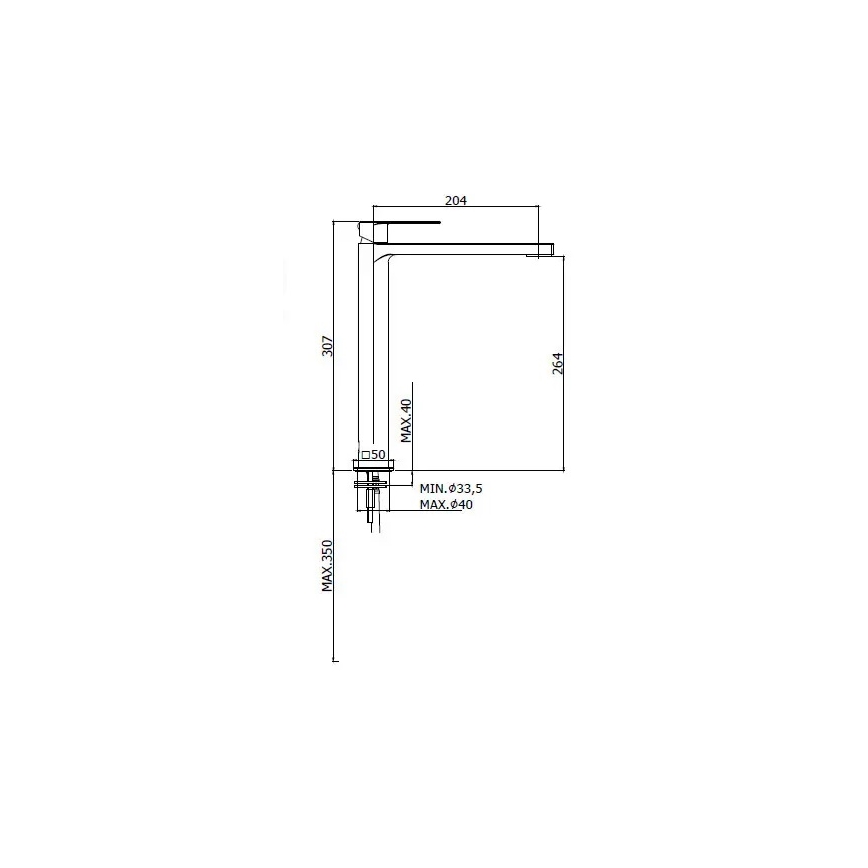 Paffoni - Mosdócsaptelep TANGO rozsdamentes acél