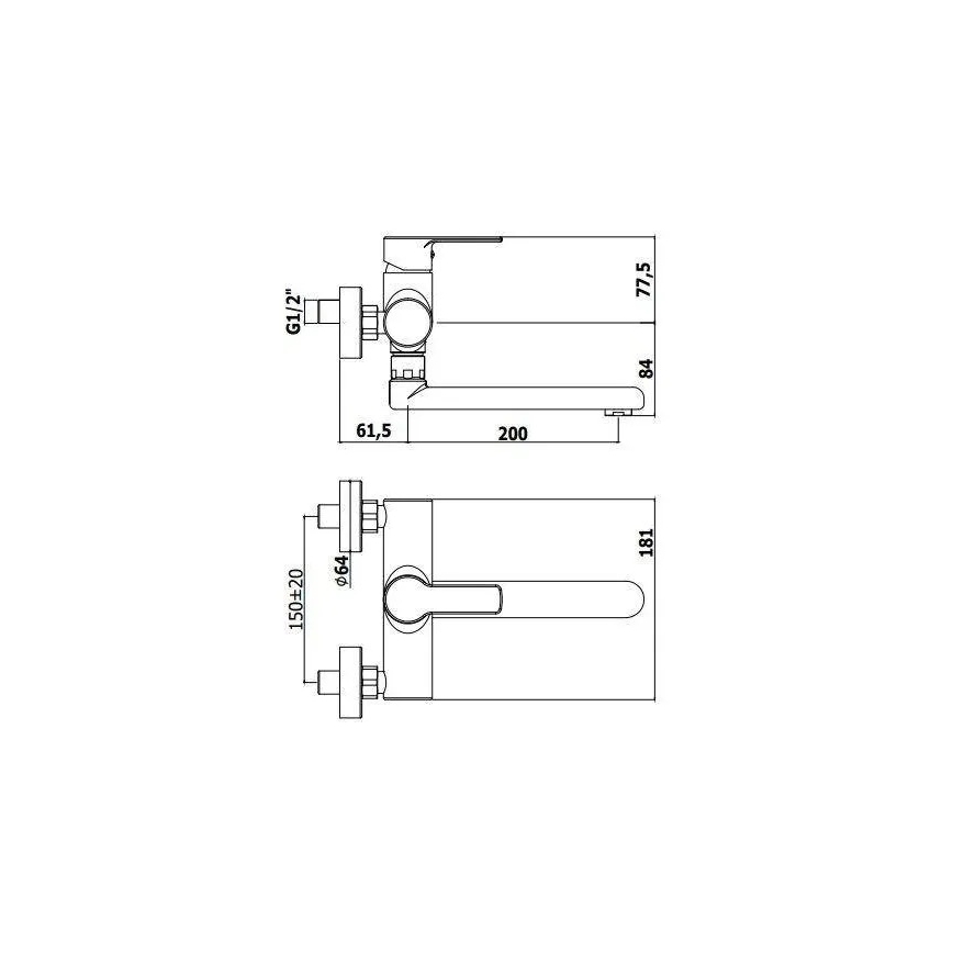 Paffoni - Mosogató csaptelep RED fényes króm