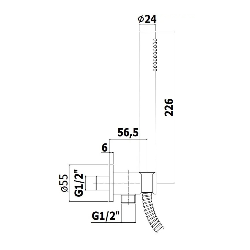 Paffoni - ROUND matt fekete zuhanyszett