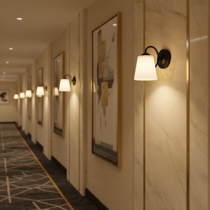 PAFOS fali lámpa 1xE27/15W/230V fekete