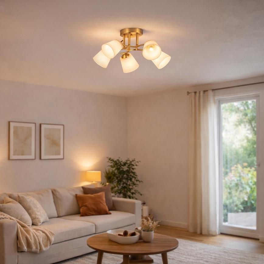 PAFOS felületre szerelhető csillár 5xE27/15W/230V arany