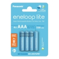 Panasonic - 4 db Tölthető elem AAA Eneloop Lite 550 mAh