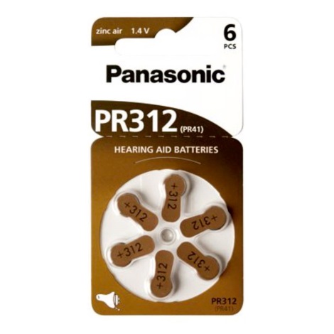 Panasonic - 6 db Elem hallókészülékbe PR-312 1,4V