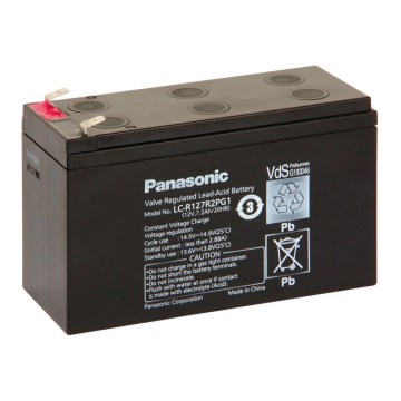Panasonic LC-R127R2PG1 - Ólomakkumulátor 12V/7,2Ah/faston 6,3mm
