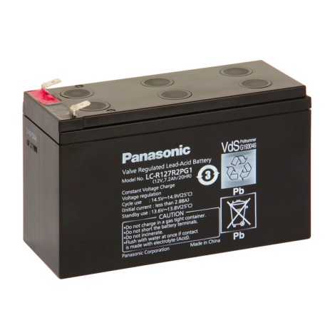 Panasonic LC-R127R2PG1 - Ólomakkumulátor 12V/7,2Ah/faston 6,3mm