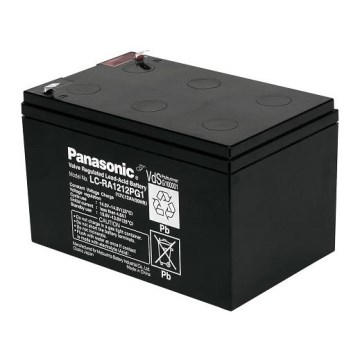 Panasonic LC-RA1212PG1 - Ólomakkumulátor 12V/12Ah/faston 6,3mm