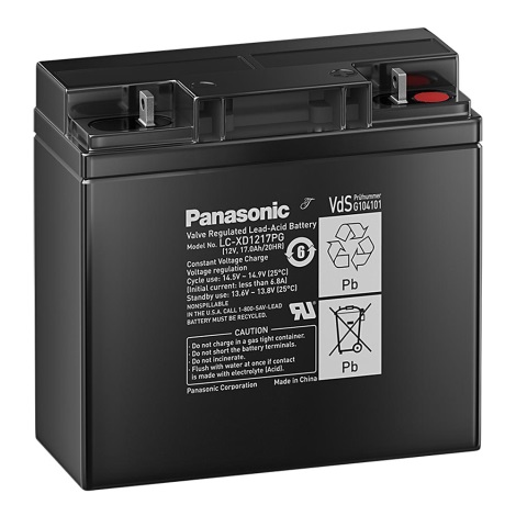 Panasonic LC-XD1217PG - Ólomakkumulátro 12V/17Ah/szem M5