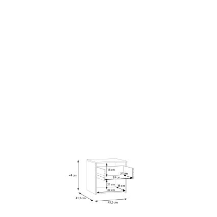 PANO bézs éjjeli szekrény