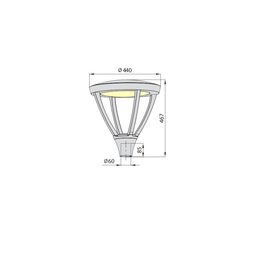 PARK PLUS LED kültéri lámpa 60 W, 230 V, 4000 K