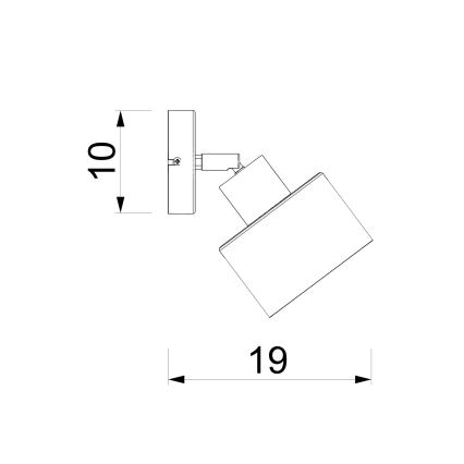 PARKLA fali spotlámpa 1xE27/15W/230V fekete/arany