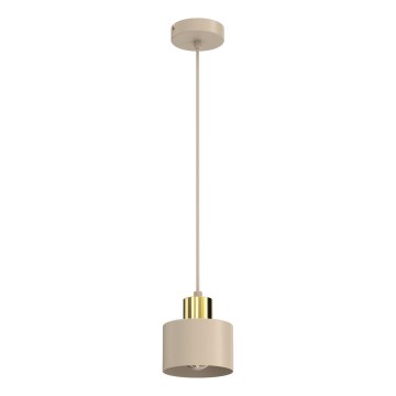 PARKLA kábelen függesztett lámpa 1xE27/15W/230V, bézs/arany