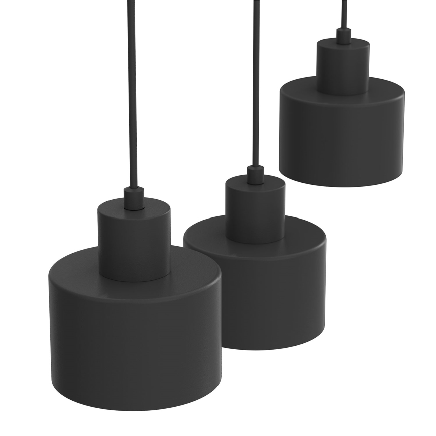 PARKLA kábeles csillár 3xE27/15W/230V fekete