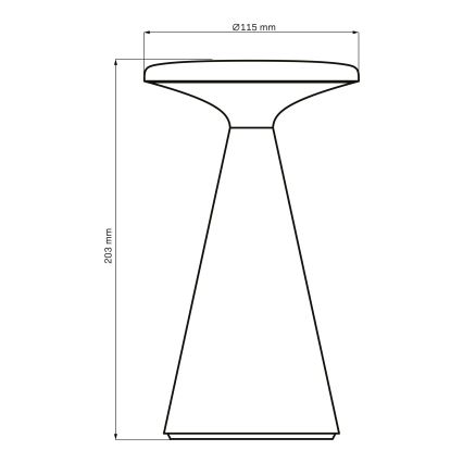 LED állítható fényerejű érintős kültéri asztali lámpa PAROS LED/1,8W/5V USB 1800 mAh IP44 fehér