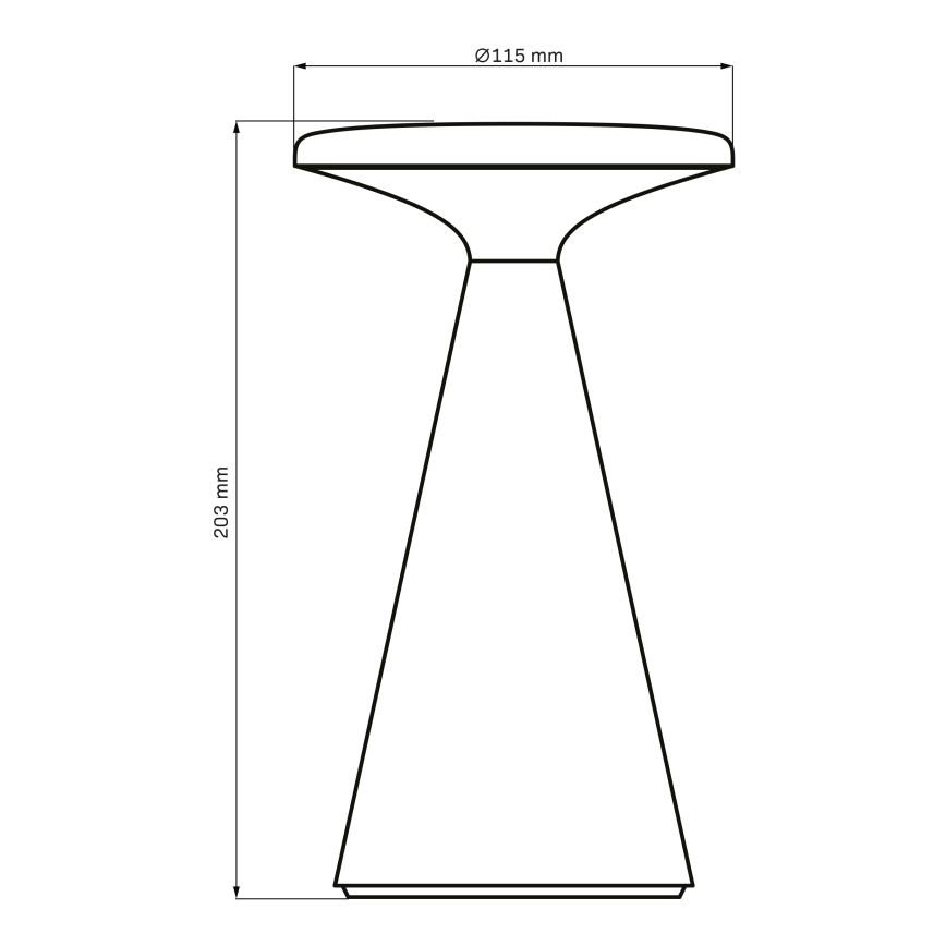 LED állítható fényerejű érintős kültéri asztali lámpa PAROS LED/1,8W/5V USB 1800 mAh IP44 zöld