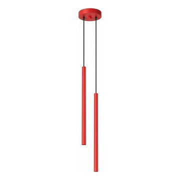 PASTELO kábeles csillár 2xG9/8W/230V piros