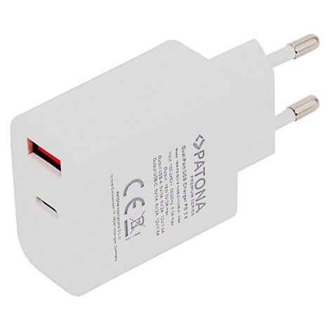 PATONA - Adapter USB és USB-C kimenettel 18W Power delivery