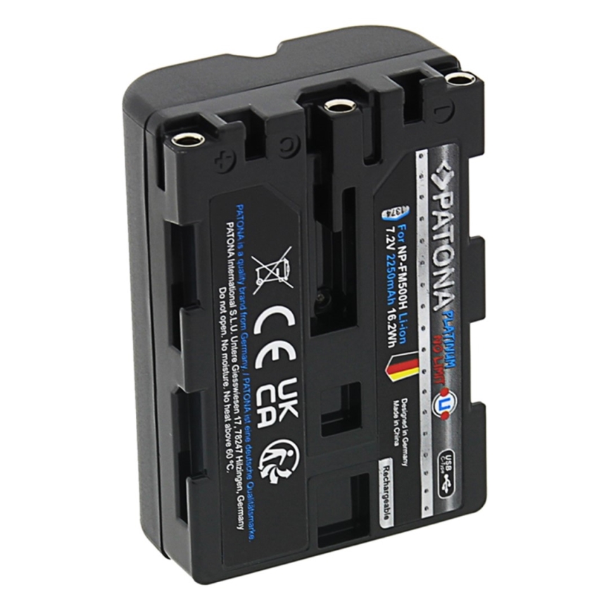 PATONA - Akkumulátor Sony NP-FM500H 2250mAh Li-Ion Platinum USB-C töltéssel